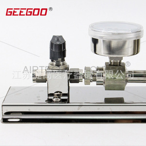 วาล์วถังออกซิเจนทางการแพทย์สแตนเลส Jiegao พร้อมเกจวัดแรงดันคู่ ตัวปรับแรงดันออกซิเจน - Product Image 4