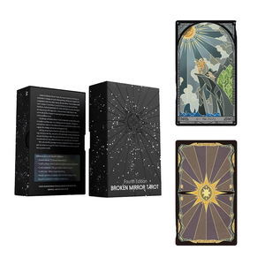 Specchio rotto tarocchi quarta edizione, carta stile dipinto in vetro chiesa, bordo argento Laser - Product Image 2