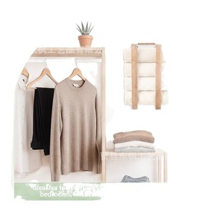 Toallero de madera con 3 barras, organizador de almacenamiento para montaje en pared, para toallas y pañuelos de baño - Product Image 5