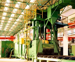 blasting and painting line/shot blasting equipment for steel profile/gas cylinder wheel blasting machine