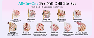 Taladro de Uñas Inalámbrico, Herramienta Eléctrica de Manicura y Pedicura con Pantalla Digital, Carga USB y Múltiples Puntas - Product Image 5