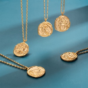 Oroscopo segno ciondolo moneta titanio acciaio inox uomini 12 <span class=keywords><strong>zodiaco</strong></span> oro 18k gioielli <span class=keywords><strong>astrologia</strong></span> collana pendente - Product Image 1