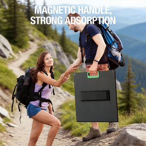 Panneaux solaires monocristallins ALECTER 100W 18V, efficacité 23%, étanches IP65, chargeur pliable, modèle pour le camping en plein air - Product Image 5