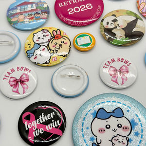 Épinglette en métal personnalisée avec logo, badge souvenir en tôle, boutons photo en métal - Product Image 3