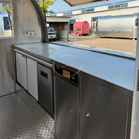 Chariot mobile de charcuterie de camion de nourriture de brochettes frites italiennes de support de limonade