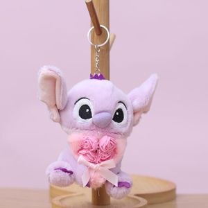 Pendentif de sac, porte-clés et poupée en peluche super douce en forme de rose, inspiré du personnage de dessin animé Stitch, très populaire sur internet - Product Image 2