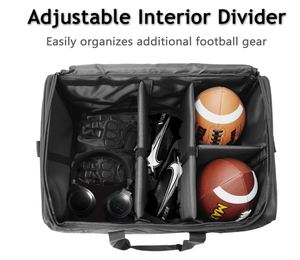 Sac de football pouvant contenir 6 ballons de football de taille officielle, 6 compartiments, porte-ballons avec séparateurs, étui organisateur à ouverture supérieure avec bandoulière - Product Image 3