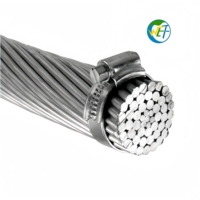 Fil torsadé en aluminium nu ACSR pour ligne de transmission aérienne AC, conducteur en aluminium, câble haute tension
