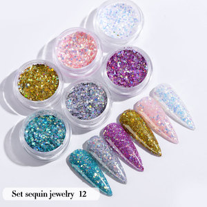 กลิตเตอร์เล็บสะท้อนแสงสีโอปอลกาแฟ 6 สี ผงประกายสำหรับตกแต่งเล็บ DIY ฤดูใบไม้ร่วง ฤดูหนาว - Product Image 3