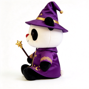 Peluche de Panda <span class=keywords><strong>Mago</strong></span> para Halloween 2026, Lindo Peluche de Panda con Disfraz Morado, Peluche Suave de Panda con Ropa de <span class=keywords><strong>Mago</strong></span> para Fiestas Infantiles - Product Image 2
