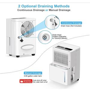 Deshumidificador Refrigerativo de Plástico FUDA de 6L con Compresor, Secado de Ropa de 2L, Sensor de Humedad Automático, Portátil - Product Image 2
