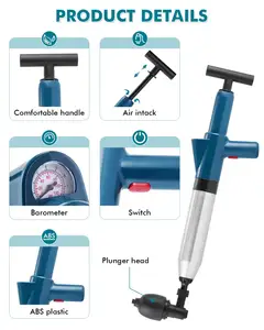 Ручной Многофункциональный сливной насос для очистки унитаза из нержавеющей стали плунжер
