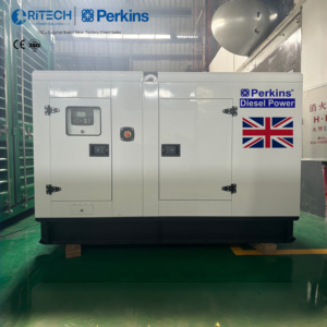 Groupe électrogène diesel industriel silencieux Perkins sur mesure 30 kW 50 kW 100 kW 200 kW, génération d'<span class=keywords><strong>électricité</strong></span> à énergie illimitée, portable avec ATS - Product Image 2