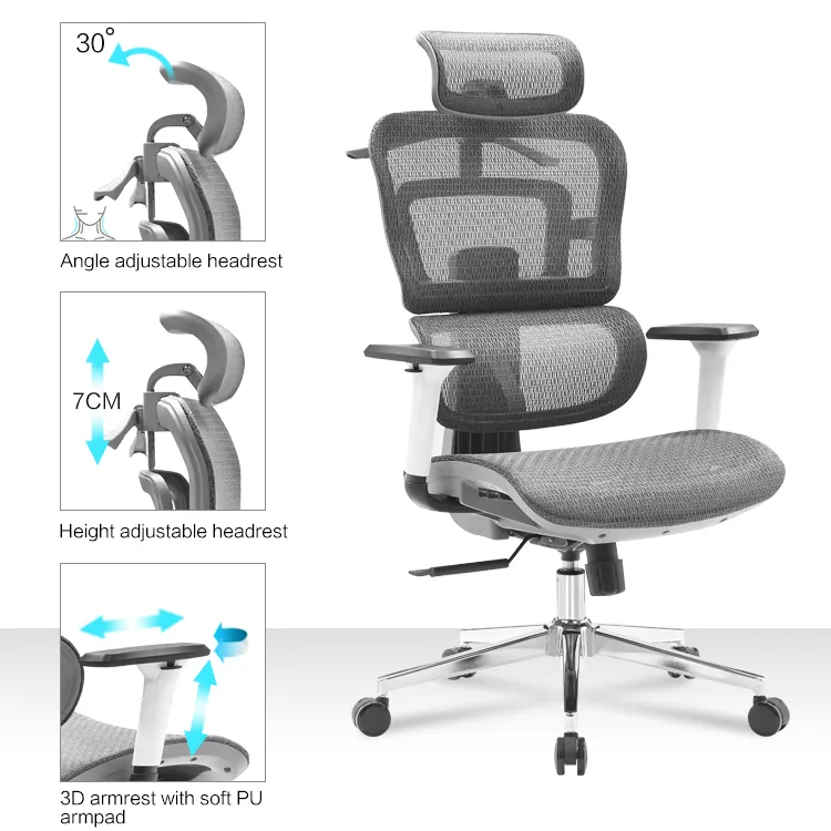 의자 사무실 가구 도매 컴퓨터 의자 높은 다시 인체 공학적 메쉬 사무실 의자