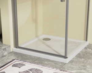 90X90X190cm <span class=keywords><strong>Salle</strong></span> de douche à porte pivotante carrée oxydée <span class=keywords><strong>en</strong></span> métal à la mode avec verre trempé de 6mm - Product Image 6