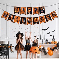 Nouvelles décorations de fête en papier sur le thème d'Halloween, ensemble de guirlandes en spirale avec sorcières, fantômes, chauves-souris, dessins animés pour enfants