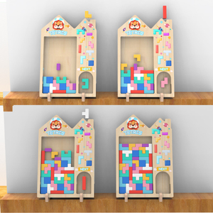 Grande Puzzle <span class=keywords><strong>Tetris</strong></span> in Legno 3D, Blocchi Russi, Rompicapo Educativo, Gioco STEM per Bambini, Apprendimento Prescolare, Blocchi da Costruzione - Product Image 2