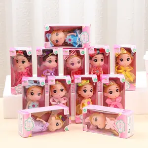 Schlussverkauf glückliche Prinzessinnenspielzeuge Kawaii Geburtstag Geschenkbox Puppe Kunststoff DIY-Spielzeug 3D Augen schöne Prinzessin Baby Mädchen-Spielzeug