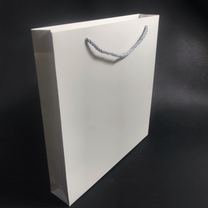 La bolsa de papel de lujo más barata con impresión personalizada con su propio logotipo, regalo de cobre blanco, artesanía, compras, con asa - Product Image 6