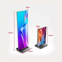Écran d'affichage numérique pliable LED double face pour affiches avant et arrière