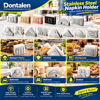 Porte-serviettes de table en acier inoxydable pour restaurant, organisateur de serviettes en papier pour table à manger, café, buffet, traiteur, avec logo personnalisé