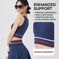 Jupe de tennis plissée taille haute pour femme, jupe-short athlétique à séchage rapide et respirante avec empiècements contrastants, mini-jupe de golf