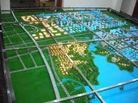 Modèle de table de sable miniature en plastique ABS vert et blanc de haute qualité pour la planification urbaine et les maquettes de bâtiments 3D