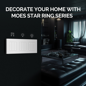 Interrupteur intelligent Moes Star Ring Tuya ZigBee Mesh à bouton-poussoir pour éclairage 1/2/3 voies/20A, <span class=keywords><strong>chauffe</strong></span>-<span class=keywords><strong>eau</strong></span>, rideaux, variateur de lumière, <span class=keywords><strong>prise</strong></span> EU/UK - Product Image 5