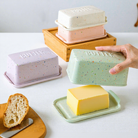 Boîte à beurre avec couvercle en céramique, récipient portable pour beurre et fromage, boîte de rangement pour la conservation des aliments dans la cuisine