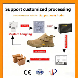 Custom Logo <b>Men's</b> <b>Boots</b> Spark Resistant Welder Shoes Anti Smash Puncture Resistant <b>Work</b> Shoes Rubber Outsole <b>Men</b> Safety Shoes - Product Image 2