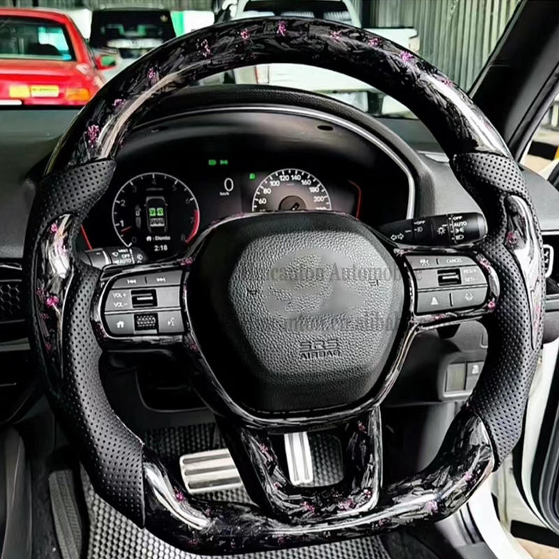 Forged Carbon Fiber+Perforated Leather+core