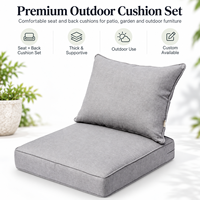 Coussins de remplacement pour meubles d'extérieur, imperméables, lavables, ensemble de coussins profonds pour sièges et dossiers de chaises de patio