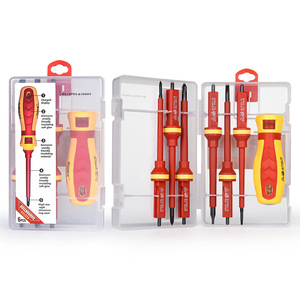 Juego de destornilladores aislados 6 en 1 con probador de voltaje, kit de herramientas para electricista de acero al cromo vanadio de cabeza plana - Product Image 5