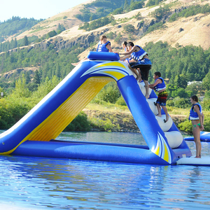 <b>Inflatable</b> <b>Water</b> <b>Slide</b> PVC Outdoor Aquatic <b>Slide</b> with Climbing Entry for Home Pool Lake Use - Product Image 4
