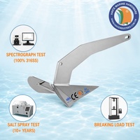 Ancre Delta en acier inoxydable 316 de 8 kg pour bateaux et yachts – Accessoires de quincaillerie marine pour ancrage rapide, amarrage et accostage