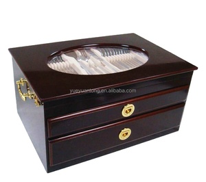Caisse en <span class=keywords><strong>bois</strong></span> de luxe pour ensemble de couverts en acier inoxydable 126 pièces ensemble de vaisselle - Product Image 1
