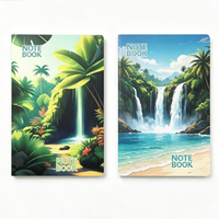 Carnet A4 personnalisé à couverture rigide thermocollée en cuir 210*290mm 180 feuilles Carton blanc 350g Gaufrage UV Lamination mate 6 motifs
