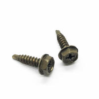 Tornillos Autoperforantes de Cabeza Hexagonal con Punta de Perforación, Acero Plateado, OEM Personalizado para Techos Metálicos y Estructuras de Acero