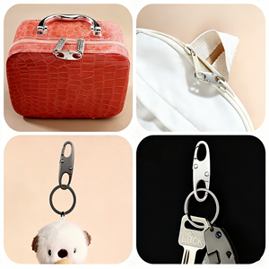 Glissière de <span class=keywords><strong>fermeture</strong></span> éclair antivol en métal à double <span class=keywords><strong>fermeture</strong></span> éclair avec motif étoile et clips de verrouillage automatique pour vestes, sacs à main et bagages - Product Image 4