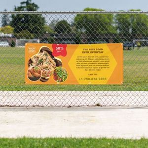 Portable Vinyl Advertising <b>Banner</b> with High Definition UV Printed Weatherproof Design Customizable for Retail & Restaurant Use - Product Image 6