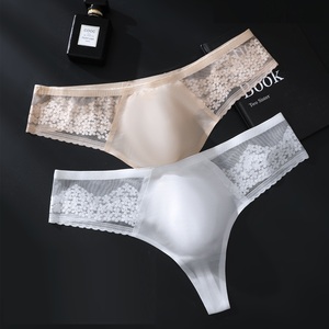 Slip <span class=keywords><strong>perizoma</strong></span> da <span class=keywords><strong>uomo</strong></span> a vita bassa in <span class=keywords><strong>pizzo</strong></span> sexy senza cuciture con tasca 3D, taglio laser, sottile, traspirante - Product Image 1