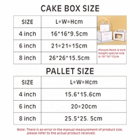 Boîte à gâteau portable avec fenêtre ouverte pour gâteau d'anniversaire, emballage de gâteau, emballage de pâtisserie, vente en gros, 4/6/8 pouces, estampage à chaud