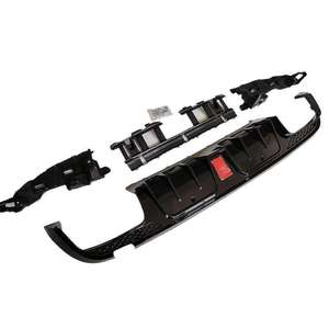W205 khuếch tán ABS phía sau Bumper khuếch tán bóng đen phía sau môi với ống xả lời khuyên cho Mercedes W205 barbus phong cách - Product Image 3