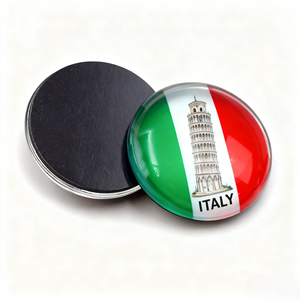 Wholesale Personalized Printed Dome Sticker for City Landmarks and Tourism Retail Glass <b>Fridge</b> Magnet - Product Image 1