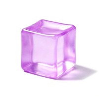 Jouet à presser en forme de cube de glace, transparent, en TPR, à remontée lente, jouet sensoriel anti-stress pour enfants et adultes