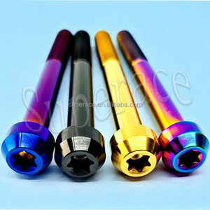 Tornillos Torx de Titanio GR5 de Alta Resistencia, Color Azul y Dorado Quemado, M6 M8 M10, para Bicicletas de Montaña/Carretera - Product Image 1
