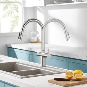 ก๊อกน้ำห้องครัวสแตนเลส 304 แบบดึงออกได้ สไตล์โมเดิร์นคลาสสิก สำหรับโรงแรม ขายตรงจากโรงงาน พร้อมฟังก์ชั่นกรองน้ำดื่ม - Product Image 4