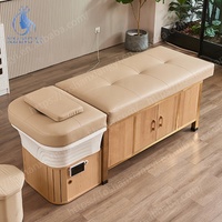 Meubles de salon de coiffure, lavabo, table de massage thaïlandaise, lit de lavage de cheveux, lit de spa capillaire japonais