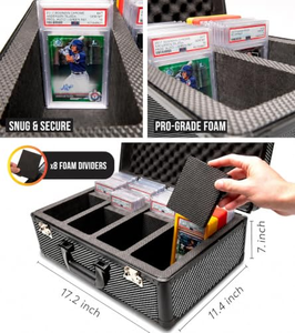 Boîte de rangement pour cartes gradées rouge (BGS) avec double verrouillage TSA - Product Image 3