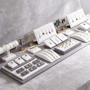 Custom <b>Size</b> Color Jewelry Display Set Combo High Quality PU Leather for Jewelry Display Bracelet Holder <b>Ring</b> Holder - Product Image 2